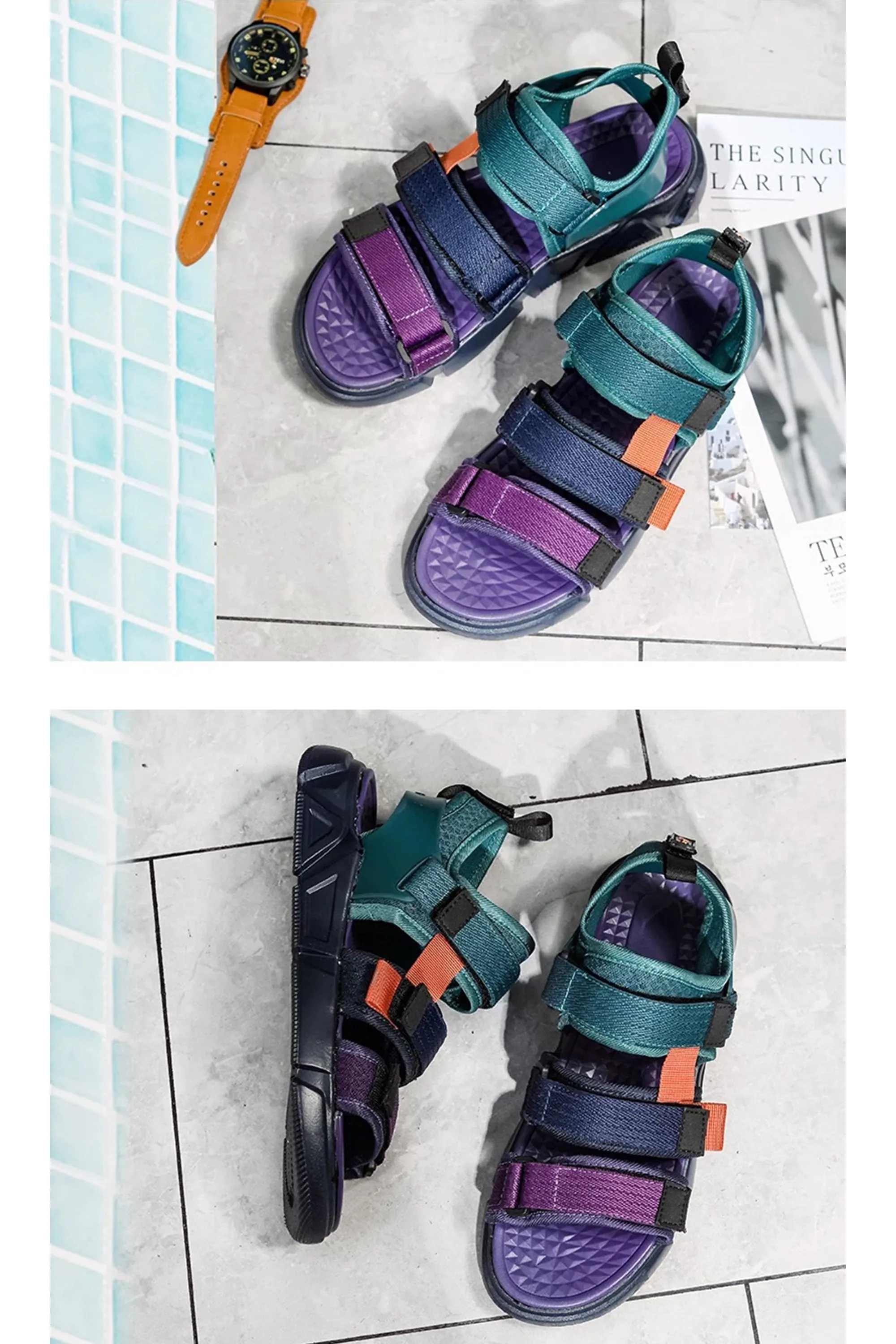 Multi Strap Chunky Sandals