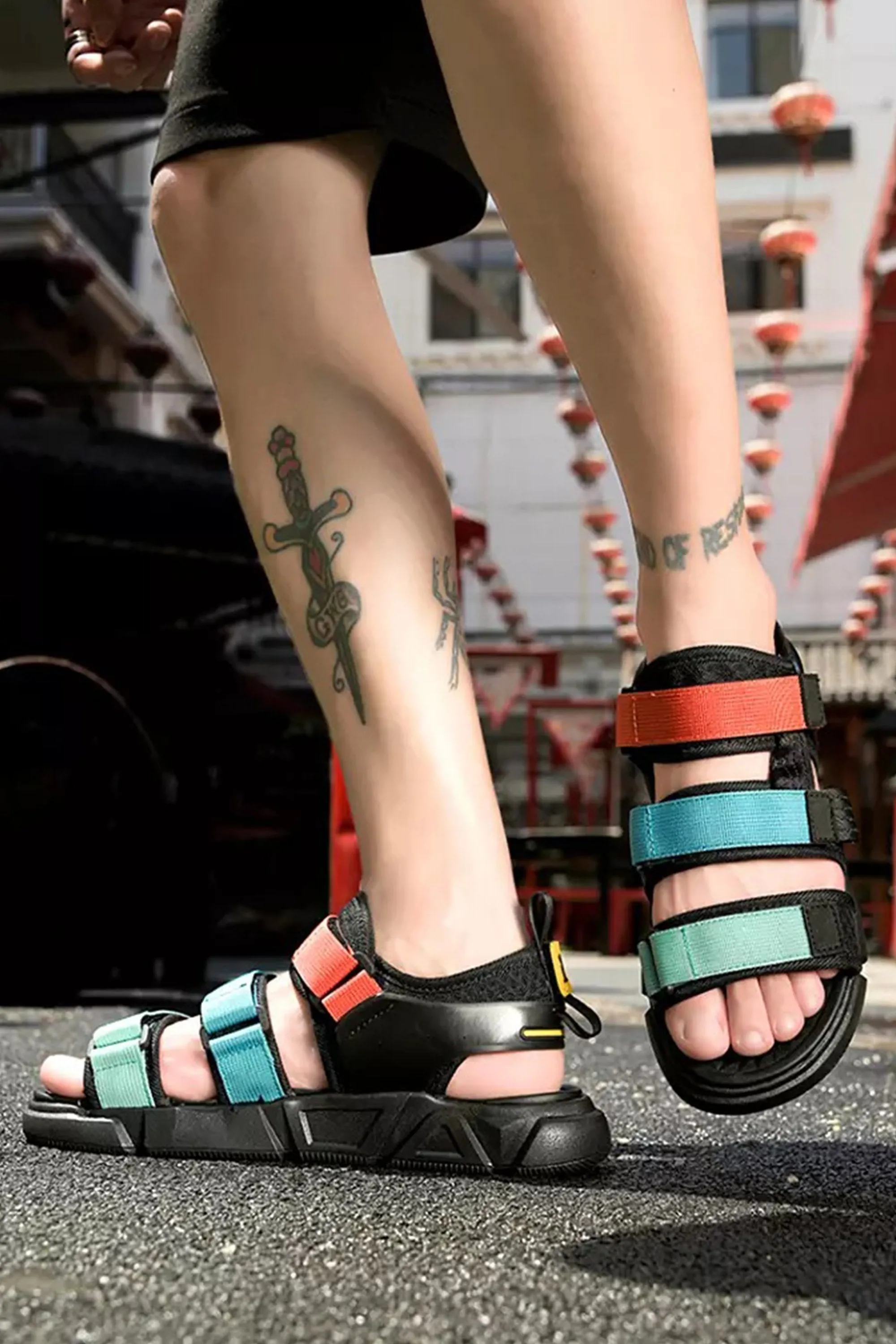Multi Strap Chunky Sandals