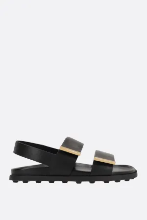 Multi-Strap Smooth Leather Sandals