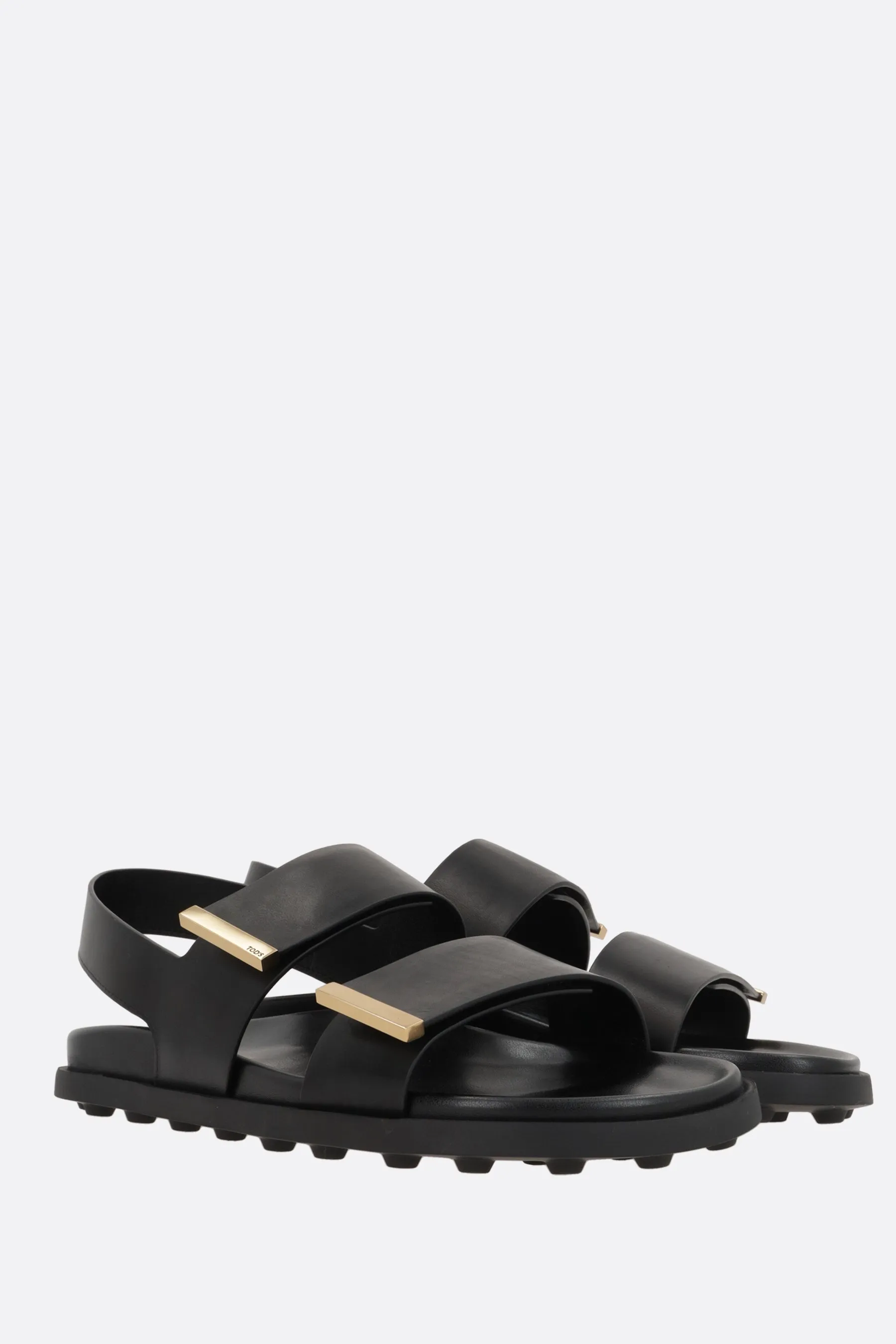 Multi-Strap Smooth Leather Sandals