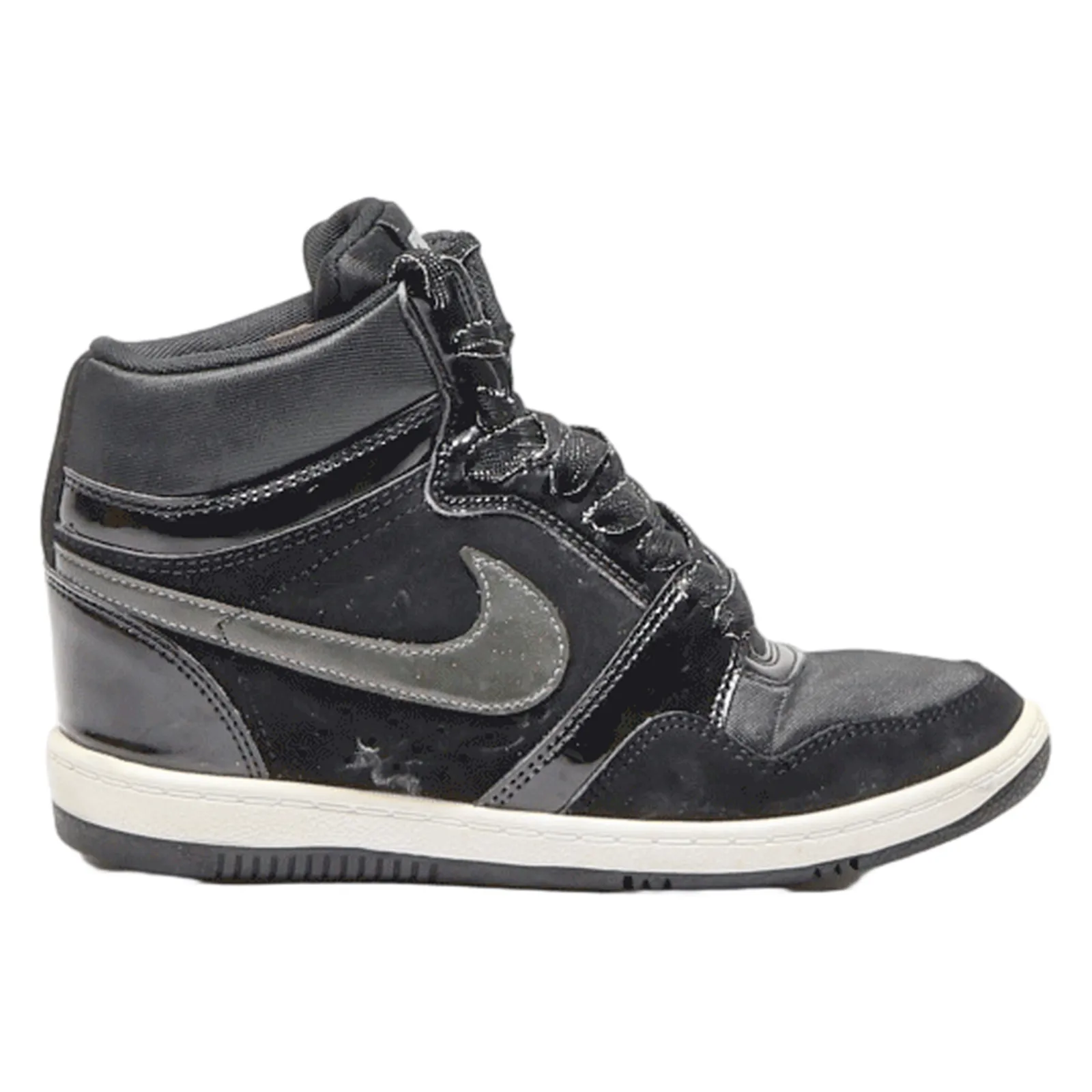 NIKE Force Sky High Top Trainers Black Synthetic Womens UK 4.5
