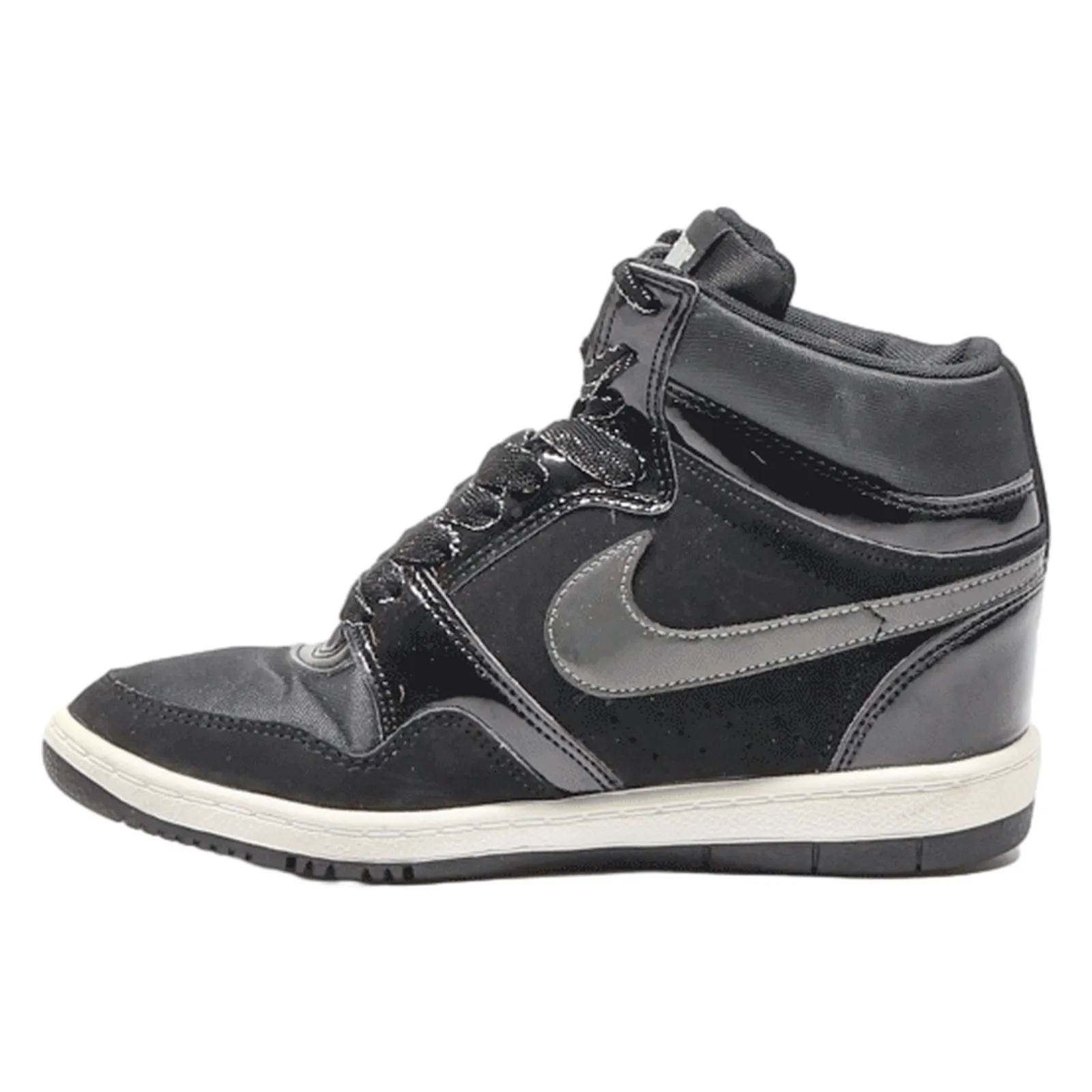 NIKE Force Sky High Top Trainers Black Synthetic Womens UK 4.5