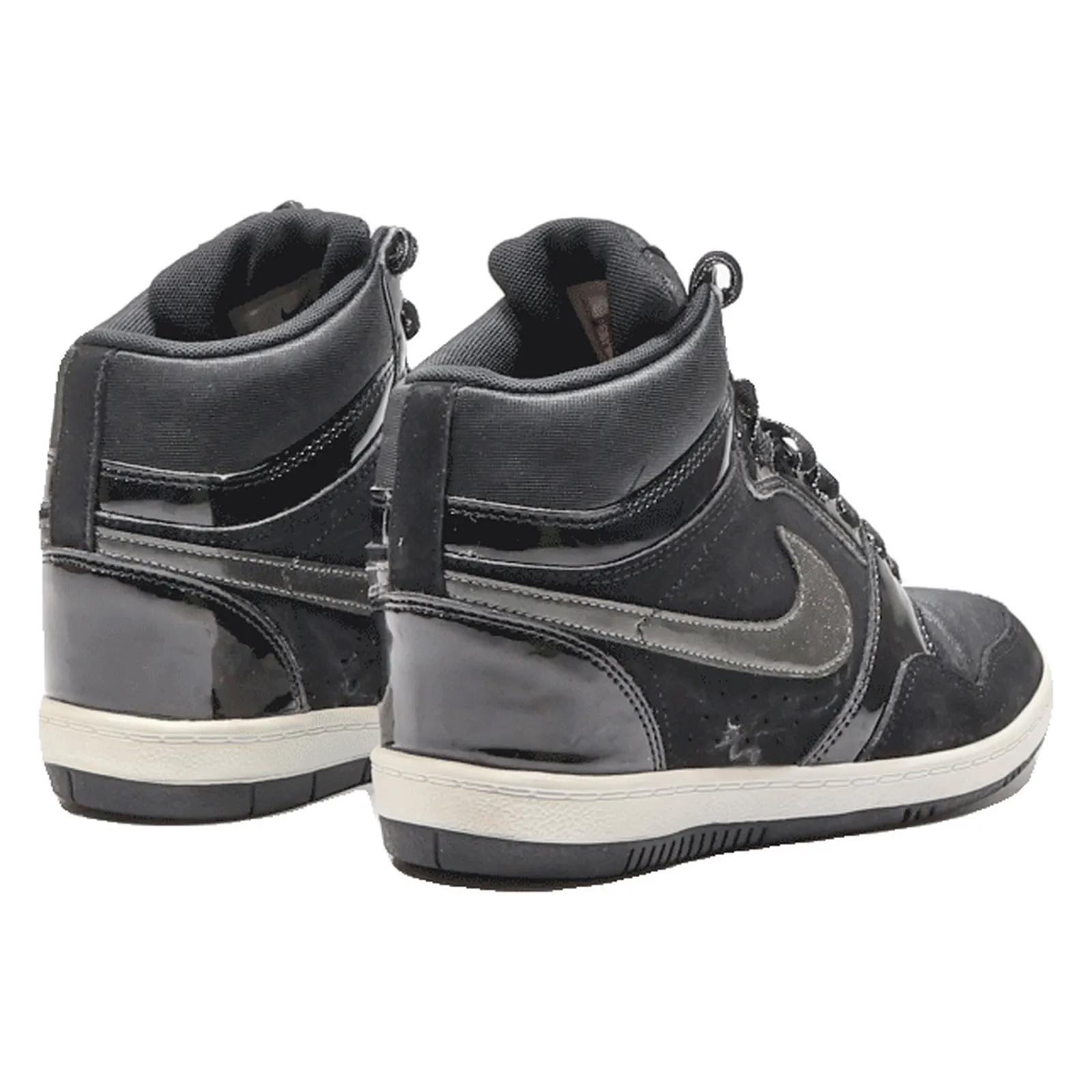NIKE Force Sky High Top Trainers Black Synthetic Womens UK 4.5