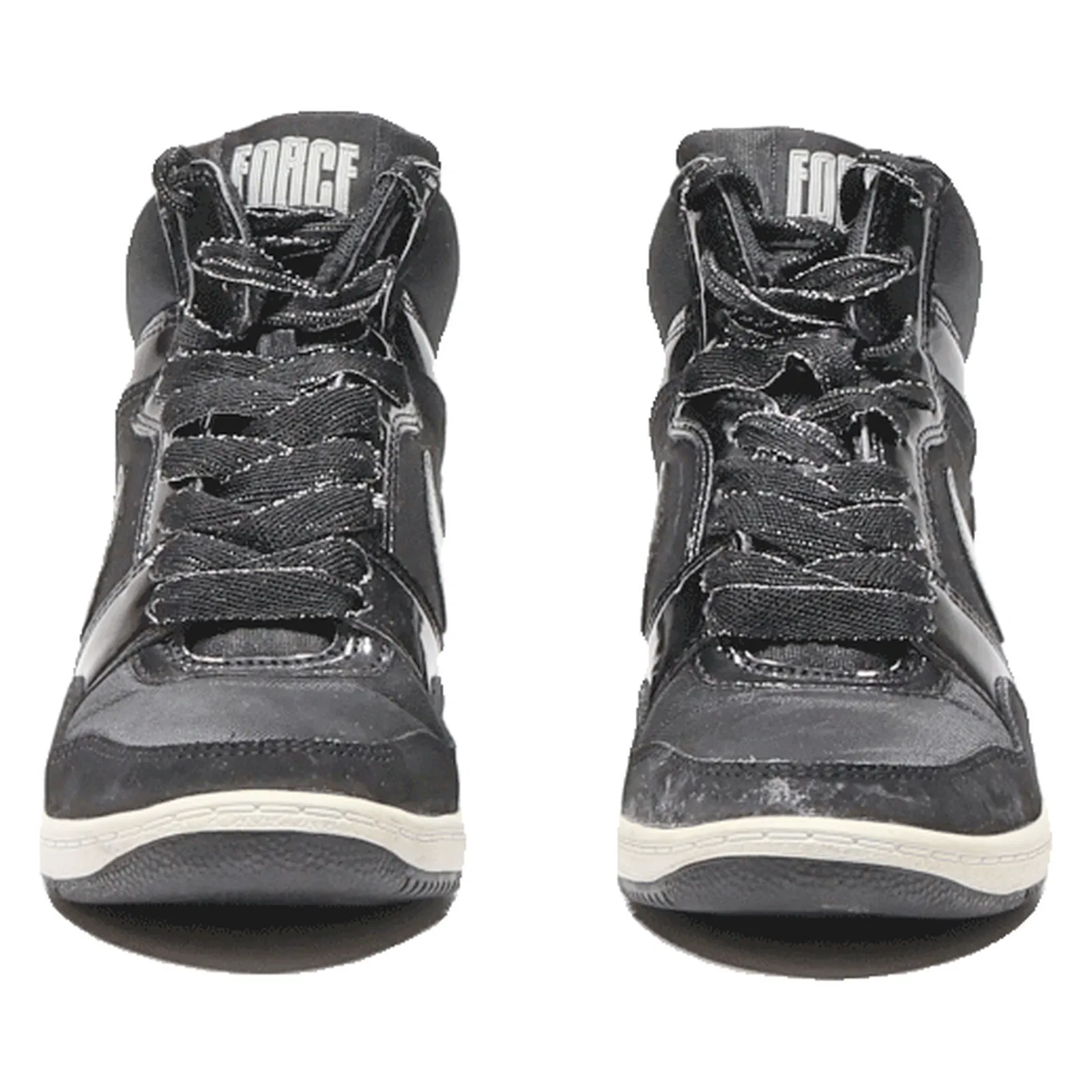 NIKE Force Sky High Top Trainers Black Synthetic Womens UK 4.5