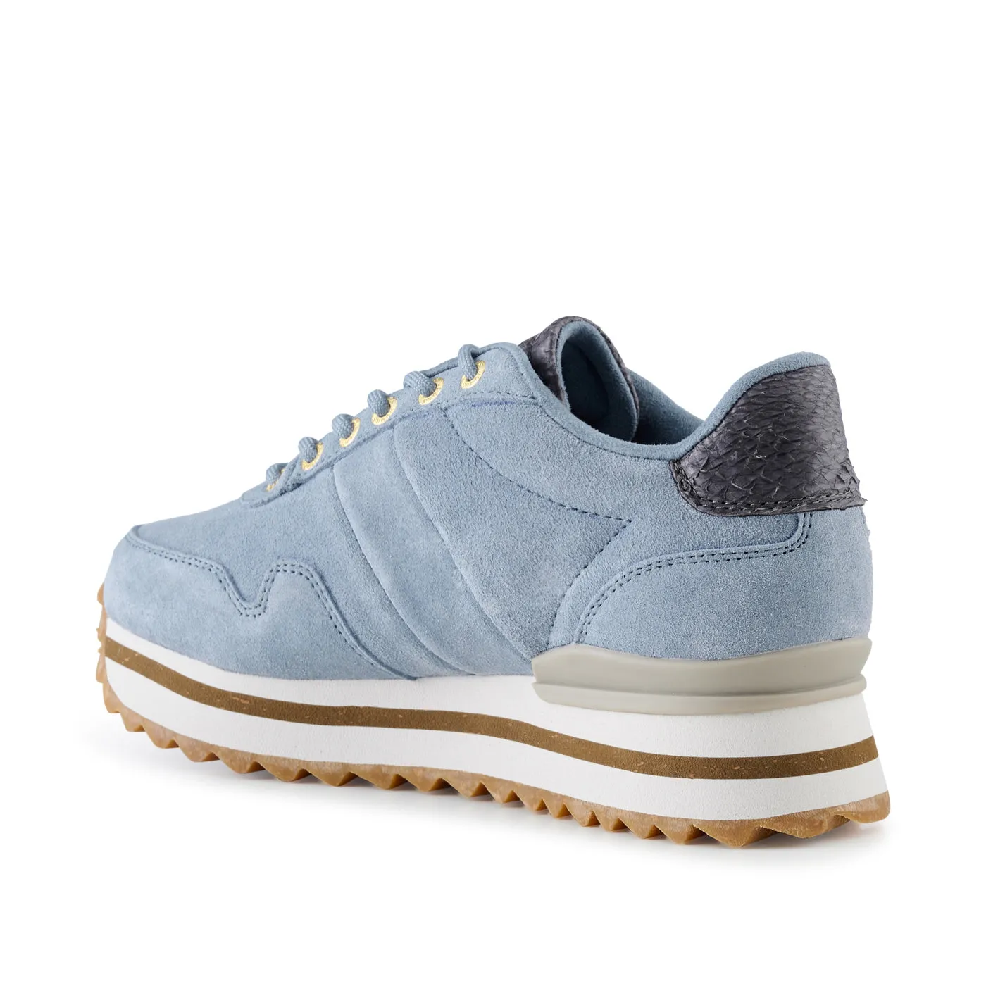 Nora III Suede Plateau - Dusty Blue