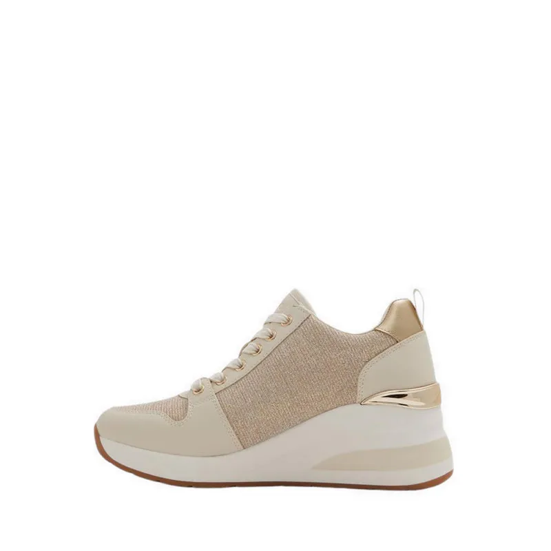 RONGAN WEDGE SNEAKERS - GOLD