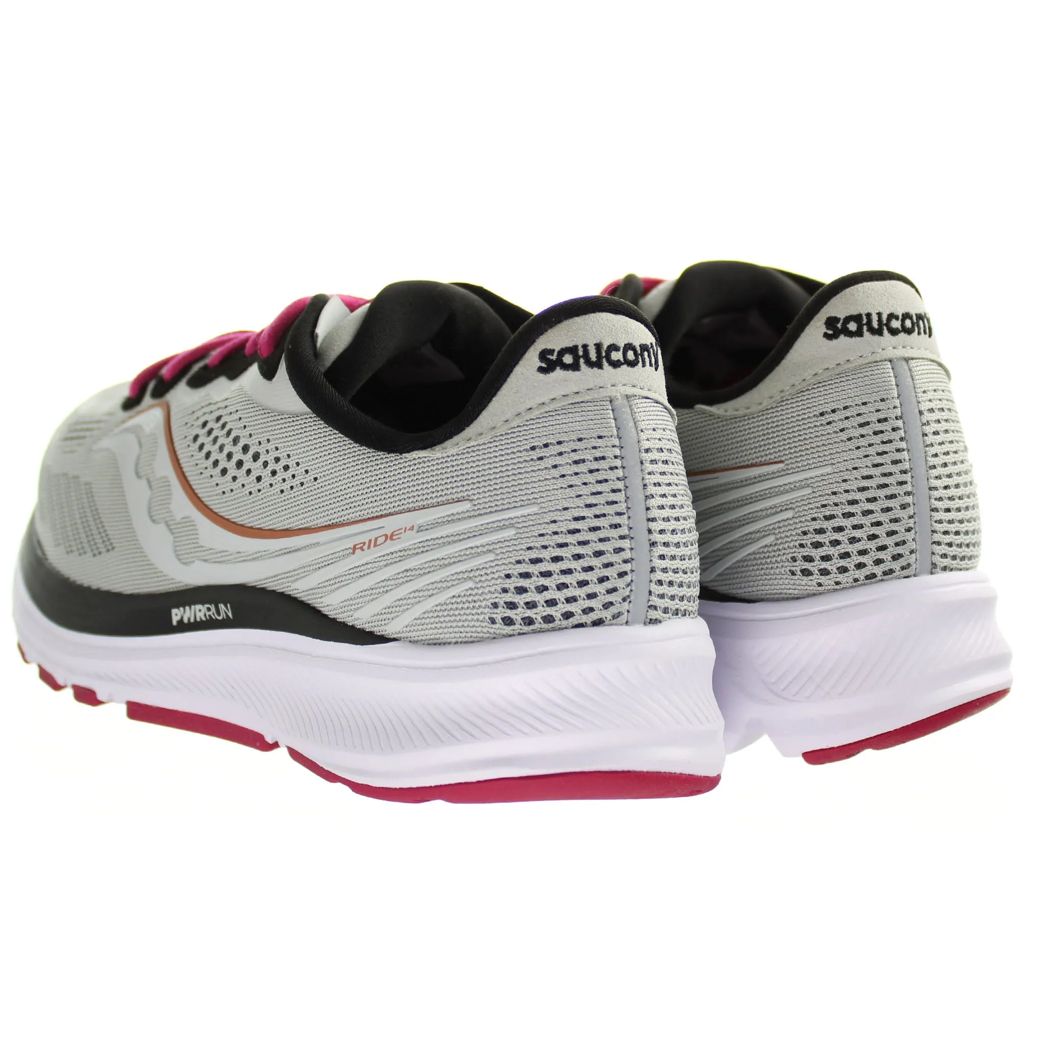 Saucony Ride 14 Womens Grey Running Shoes