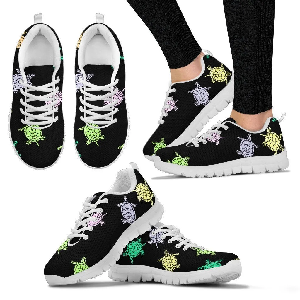 Sea Turtles -  Black  Women's Sneakers
