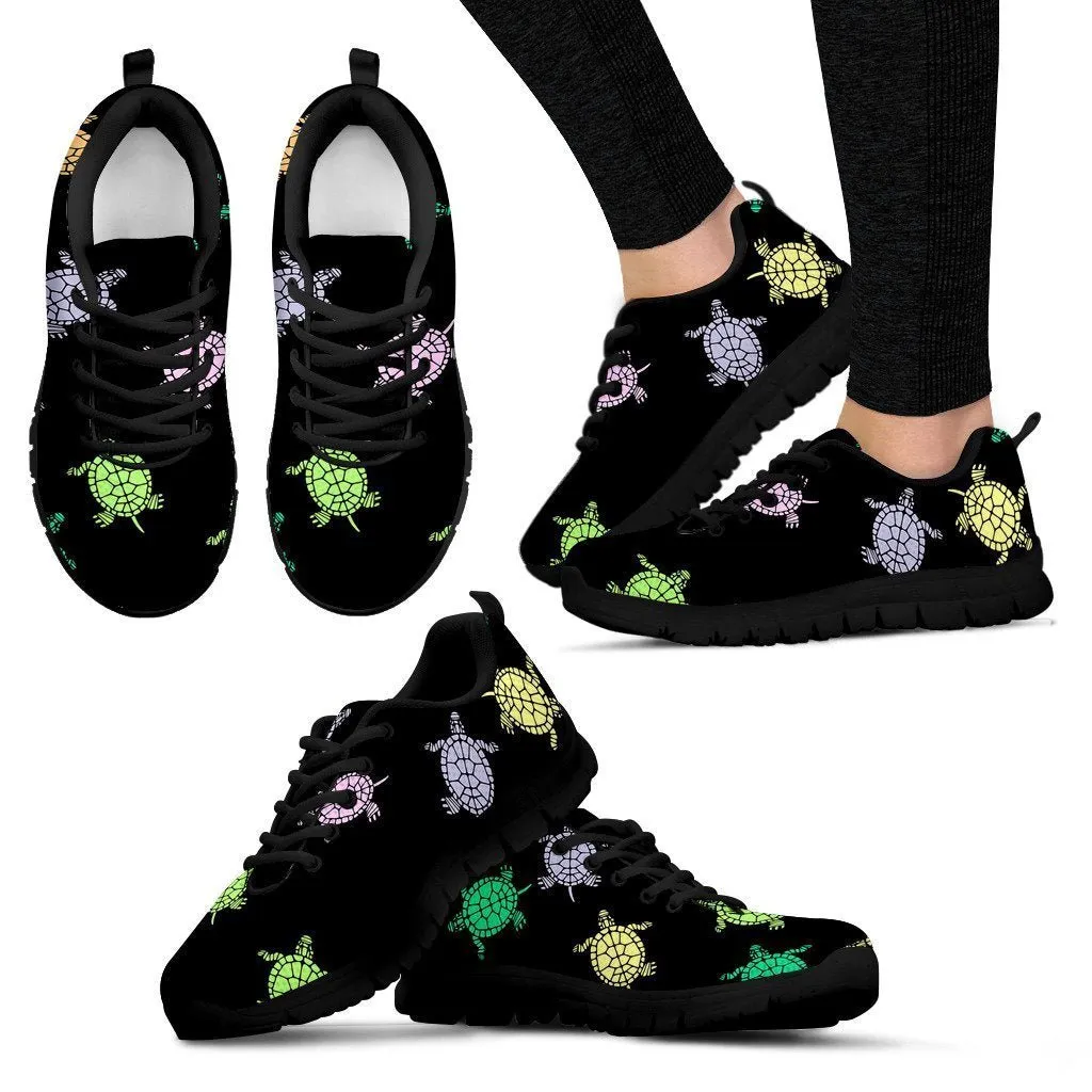 Sea Turtles -  Black  Women's Sneakers