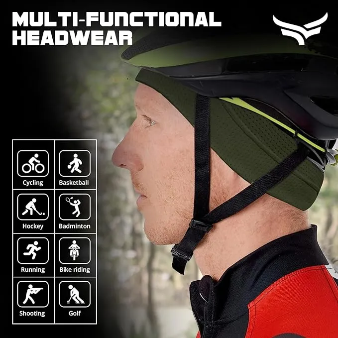 Unisex Helmet Skull Cap for Bikers & Cyclists, Cotton Head Cap, Hair Inner Helmet Cover Cap for Men, Sweat Cooling Skull Cap for Women, Skull Cap for Summer
