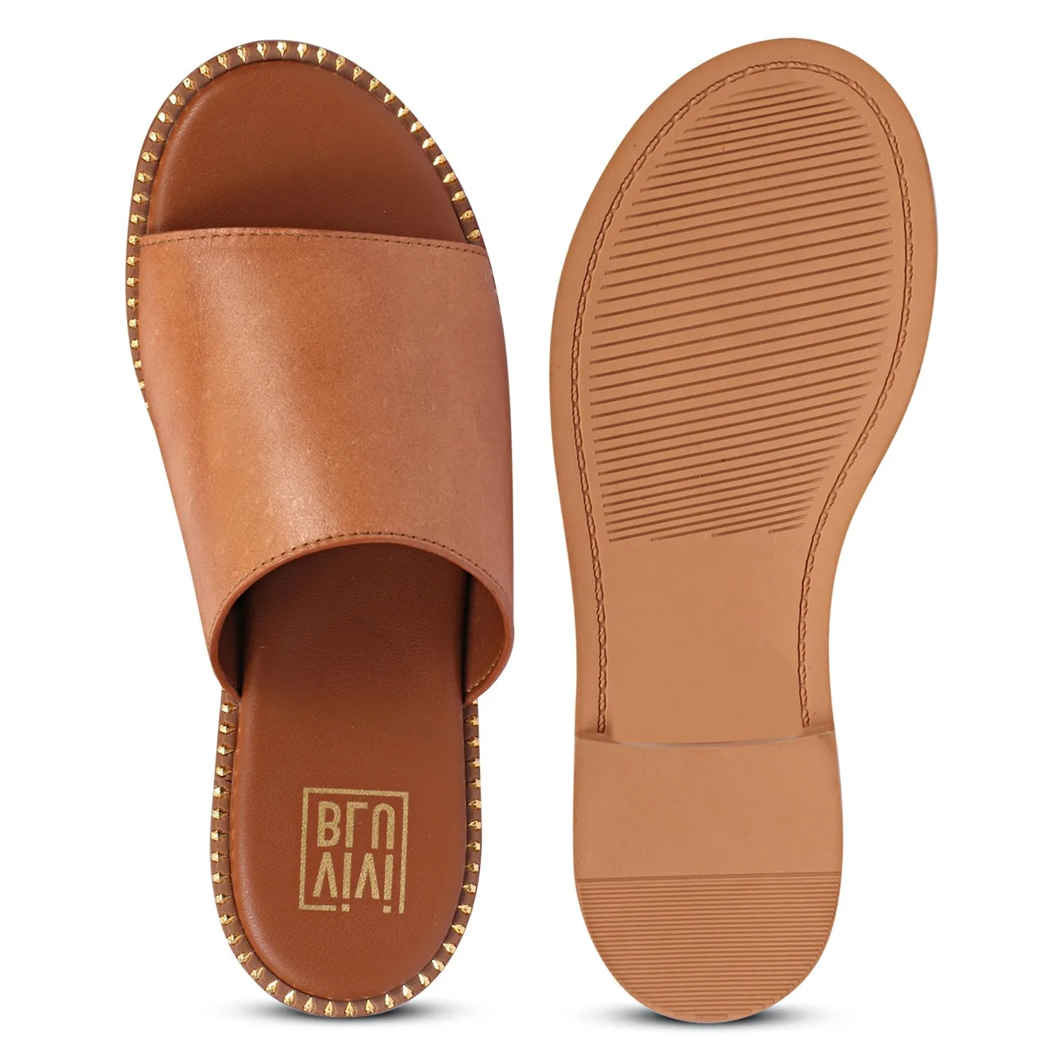 Vivi Blu - Kalina Flats Footwear - Cognac